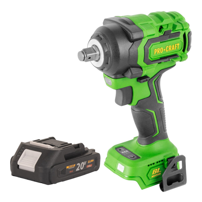 Procraft PWA18bb Akku Schlagschrauber 20 V 550 Nm 1 2 Brushless 1x Akku 2 0 Ah ohne Ladegeraet 0 - toolbrothers