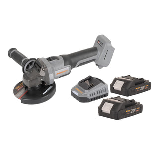 Procraft Industrial AG125Abb Akku Winkelschleifer 20 V 125 mm Brushless 2x Akku 2 0 Ah Ladegeraet 0 - toolbrothers