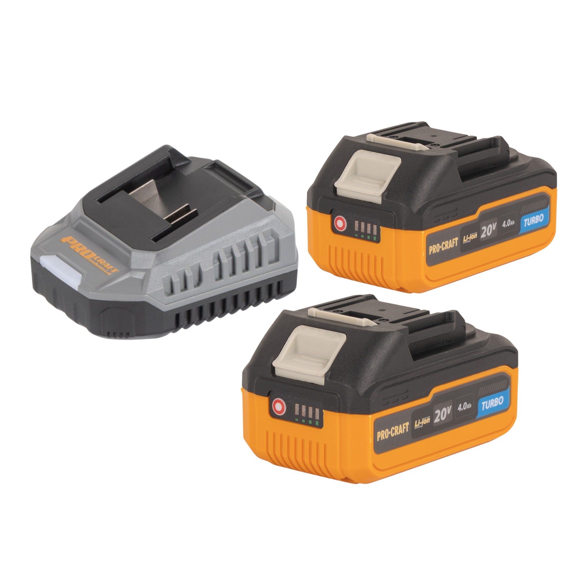 Procraft Industrial AG125Bbb Akku Winkelschleifer 20 V 125 mm Brushless 2x Akku 4 0 Ah Ladegeraet 3 - toolbrothers