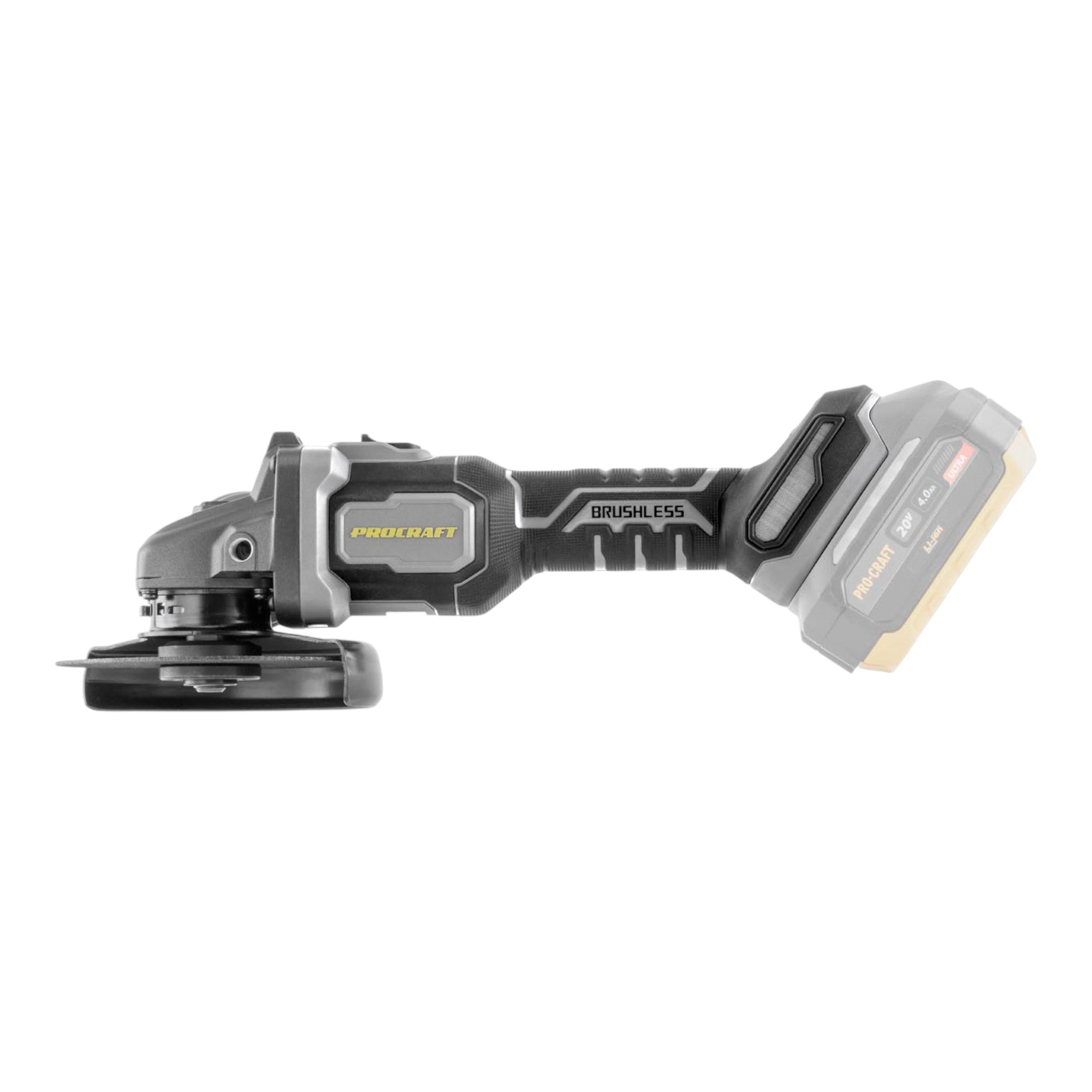 Procraft Industrial AG125Bbb Akku Winkelschleifer 20 V 125 mm Brushless 2x Akku 2 0 Ah Ladegeraet RHINO Toolcase 2 - toolbrothers