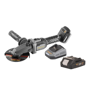 Procraft Industrial AG125Cbb Akku Flachkopf Winkelschleifer 20 V 125 mm Brushless + 1x Akku 2,0 Ah + Ladegerät