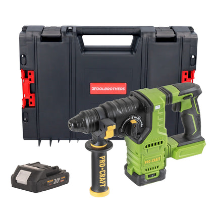 Procraft PHA30bb Akku Bohrhammer 20 V 2 8 J SDS plus Brushless 1x Akku 2 0 Ah RHINO Toolcase ohne Ladegeraet 0 - toolbrothers