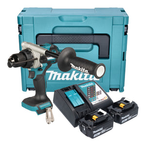 Makita DHP 492 RFJ Akku Schlagbohrschrauber 18 V 141 Nm Brushless + 2x Akku 3,0 Ah + Ladegerät + Makpac