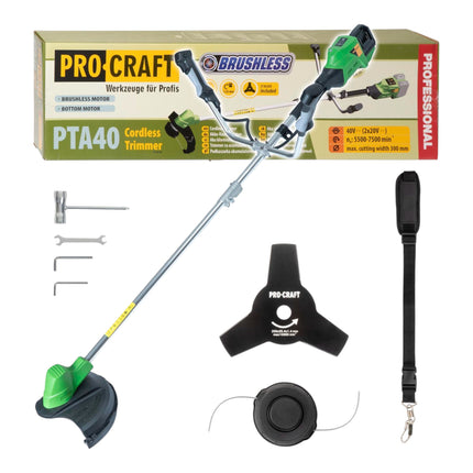 Procraft PTA40 Akku Freischneider 40 V 2x 20 V 300 mm Brushless Solo ohne Akku ohne Ladegeraet 1 - toolbrothers