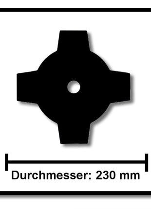 Makita 4 Zahn Schlagmesser 230 x 1,8 x 4 x 25,4 mm ( B-14118 ) für DUR 365 / UR 2300 - Toolbrothers