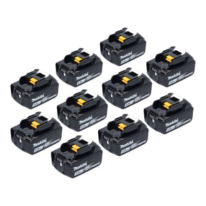 Makita Akku Set 10x BL 1850 B 18 V 5,0 Ah / 5000 mAh Li-Ion Akku ( 10x 197280-8 )