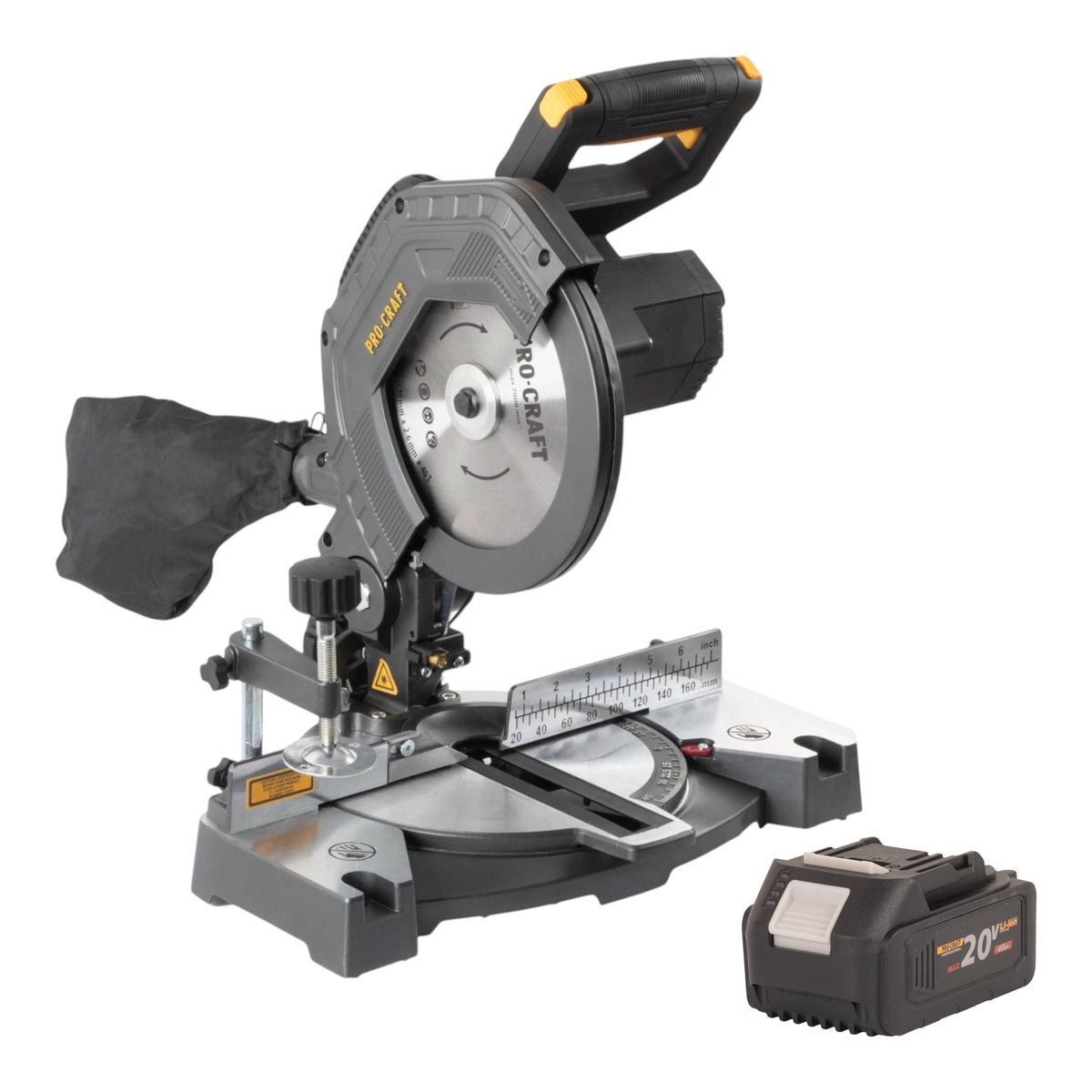 Procraft PGS20bb Akku Kappsäge 20 V 210 mm Brushless + 1x Akku 4,0 Ah - ohne Ladegerät