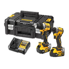 DeWalt DCK 2051 P2T Akku Kombo Kit 18 V DCD 800 Bohrschrauber 90 Nm DCF 850 Schlagschauber 205 Nm 1 4 2x Akku 5 0 Ah Ladegeraet 0 - toolbrothers