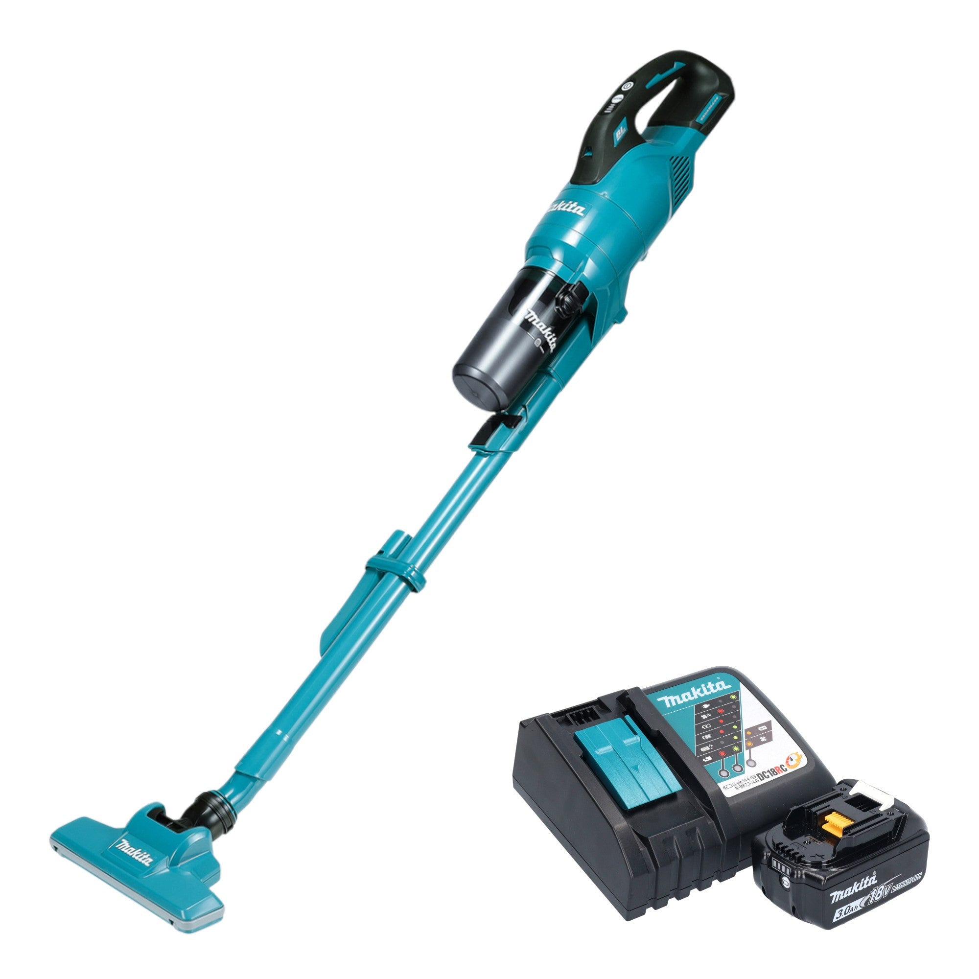 Makita DCL 286 FRF Akku Staubsauger 18 V 0 25 l Brushless 1x Akku 3 0 Ah Ladegeraet 0 - toolbrothers