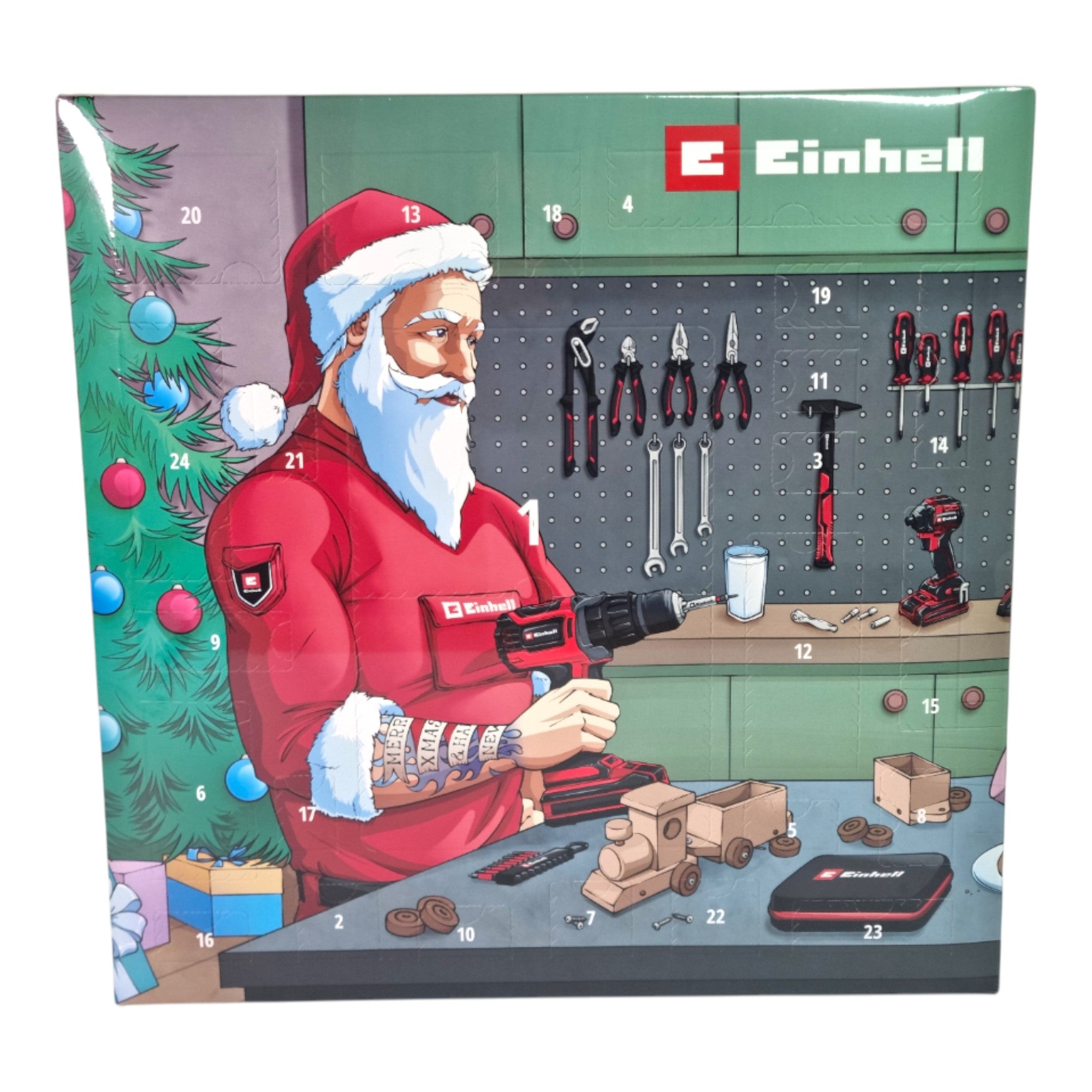 Einhell Werkzeug Adventskalender 2025 Set mit Bit Schraubendreher Bits Tasche Handwerkzeug 1 - toolbrothers