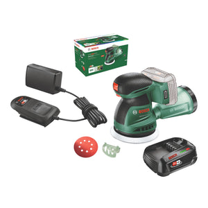 Bosch UniversalOrbit 18V-20 Akku Exzenterschleifer 18 V 125 mm + 1x Akku 2,5 Ah + Ladegerät