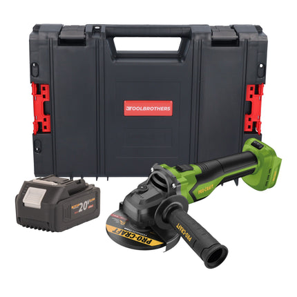 Procraft PGA22 BB Akku Winkelschleifer 20 V 125 mm Brushless 1x Akku 4 0 Ah RHINO Toolcase ohne Ladegeraet 0 - toolbrothers