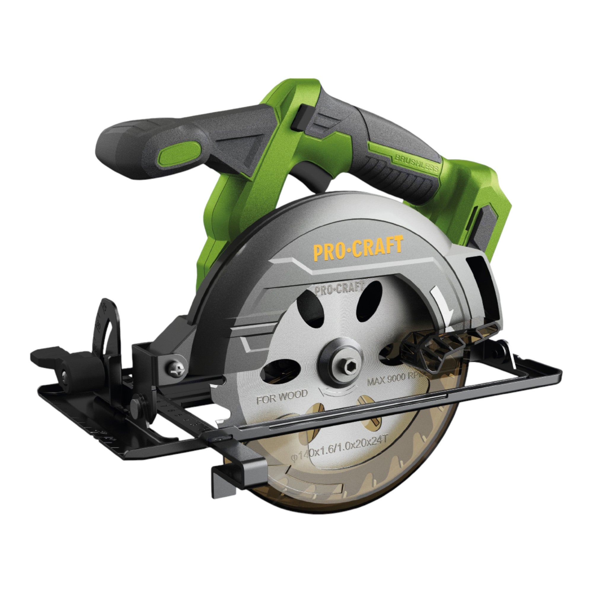 Procraft PCA32 BB Akku Handkreissaege 20 V 165 mm Brushless 1x Akku 4 0 Ah Ladegeraet 3 - toolbrothers