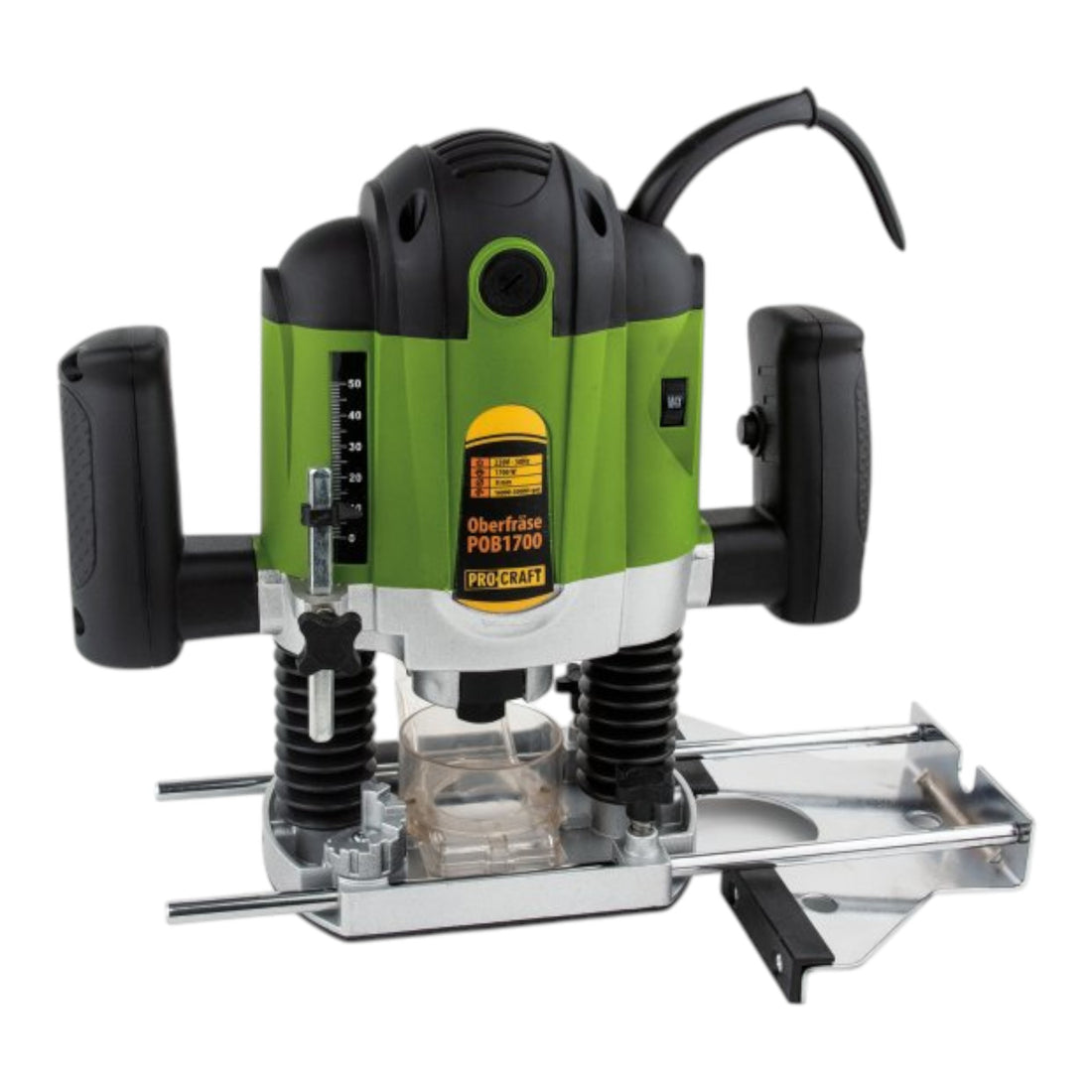 Procraft POB1700 Oberfräse 1200 Watt 6 - 8 mm + Zubehör