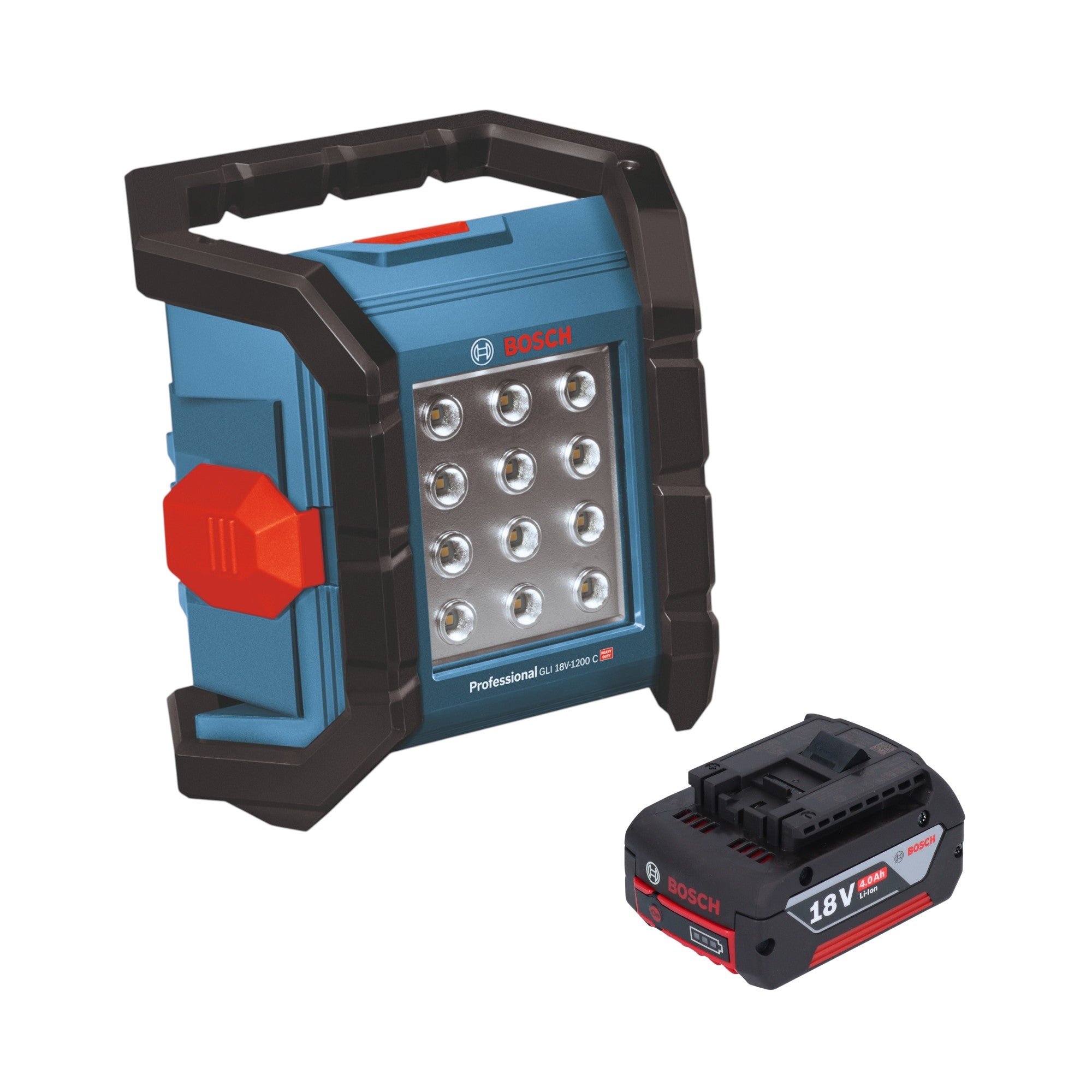 Bosch GLI 18V 1200 C Professional Akku Baustrahler 18 V 1200 lm 1x Akku 4 0 Ah ohne Ladegeraet 0 - toolbrothers