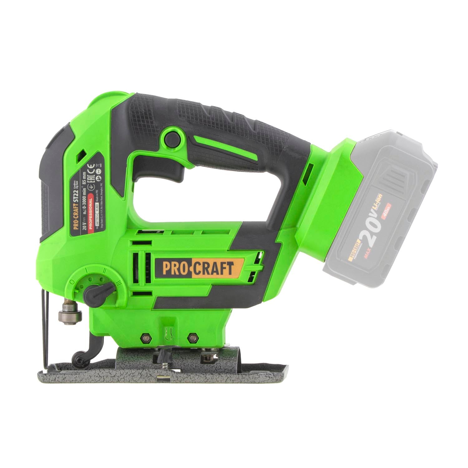 Procraft ST22 Akku Stichsaege 20 V 80 mm Brushless 2x Akku 4 0 Ah Ladegeraet 1 - toolbrothers