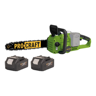 Procraft PCA42 2 Akku Kettensaege 40 V 2x 20 V 406 mm Brushless 2x Akku 4 0 Ah ohne Ladegeraet 0 - toolbrothers