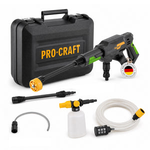 Procraft CW20bb Akku Hochdruckreiniger 20 V 30 bar 180 l/h Brushless + Koffer - ohne Akku, ohne Ladegerät