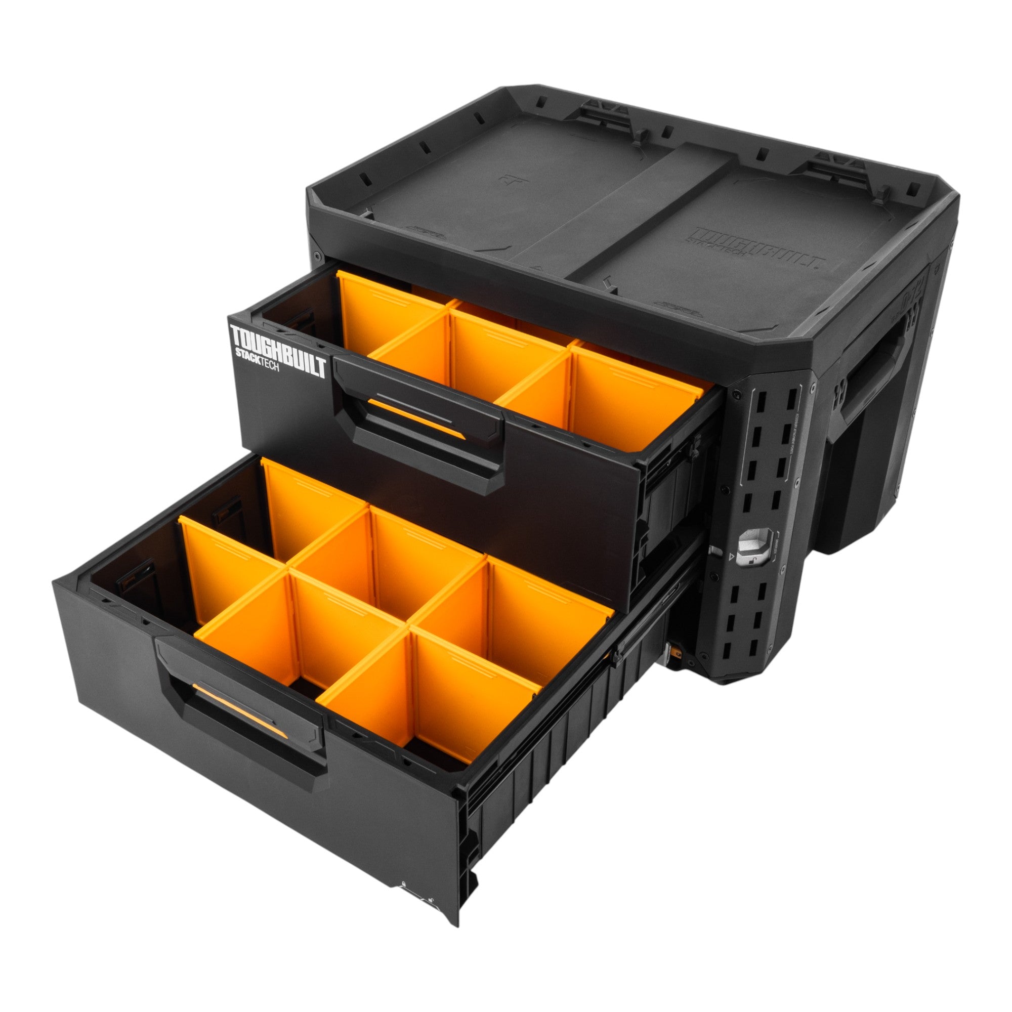 Toughbuilt STACKTECH Werkzeug Box abschliessbar mit 2 Schubladen 533 x 406 x 395 mm TB B1 D 72  1 - toolbrothers