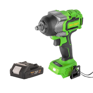 Procraft PWA36bb Akku Schlagschrauber 20 V 850 Nm 1/2" Brushless + 1x Akku 2,0 Ah - ohne Ladegerät