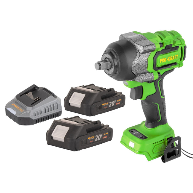 Procraft PWA36bb Akku Schlagschrauber 20 V 850 Nm 1 2 Brushless 2x Akku 2 0 Ah Ladegeraet 0 - toolbrothers