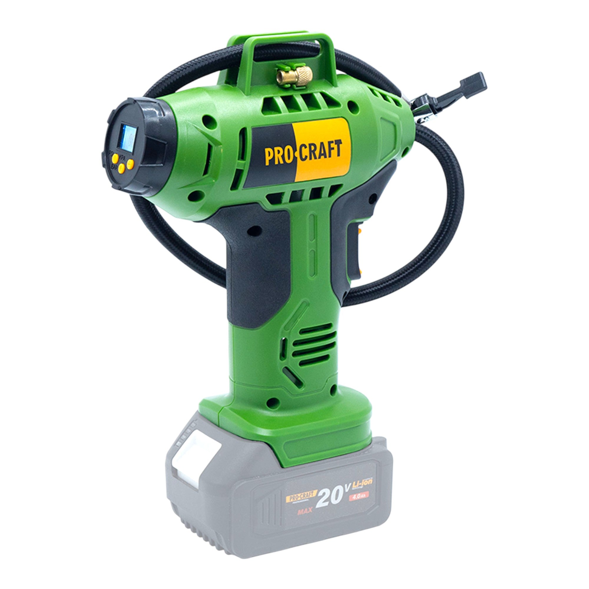 Procraft LK20 Akku Kompressor 20 V 11 bar 2x Akku 4 0 Ah Ladegeraet 1 - toolbrothers