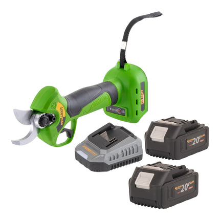 Procraft ES28Li bb Akku Astschere Gartenschere 20 V 25 mm 2x Akku 4 0 Ah Ladegeraet 0 - toolbrothers