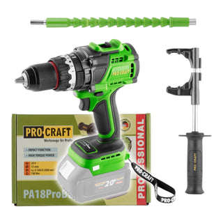 Procraft PA18ProBL BB Akku Schlagbohrschrauber 20 V 180 Nm Brushless Solo ohne Akku ohne Ladegeraet 0 - toolbrothers
