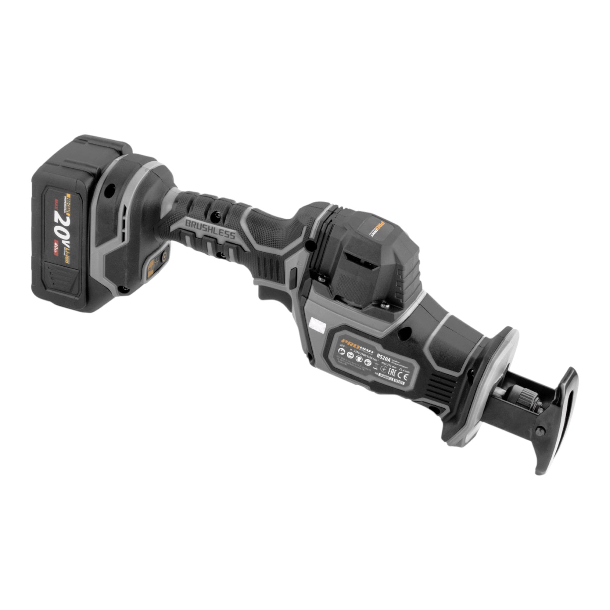 Procraft RS20A 1B C Akku Recipro Saebelsaege 20 V Brushless 1x Akku 4 0 Ah Ladegeraet Koffer 3 - toolbrothers