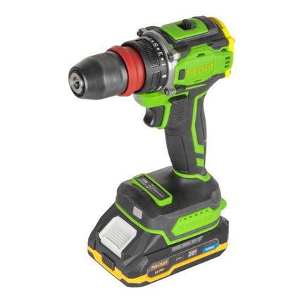 Procraft PA18PRO DFR 1B C Akku Bohrschrauber 20 V 30 Nm Brushless 1x Akku 2 0 Ah Ladegeraet 32 tlg Bit Set Koffer 1 - toolbrothers