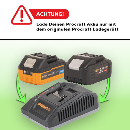 Procraft PA18LiH 1B C Akku Bohrschrauber 20 V 80 Nm Brushless 1x Akku 2 0 Ah Ladegeraet 32 tlg Bit Set Koffer 4 - toolbrothers