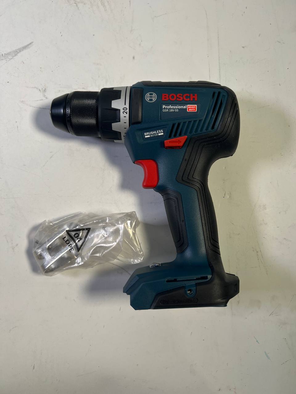 Bosch GSR 18V 55 Professional Akku Bohrschrauber 18 V 55 Nm Brushless 06019H5202 Solo ohne Akku ohne Ladegeraet Neuwertig 0 - toolbrothers