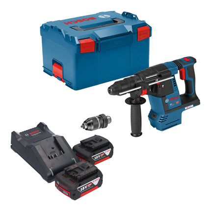 Bosch GBH 18V 26 F Professional Akku Bohrhammer 18 V 2 6 J SDS plus Brushless 2x Akku 5 0 Ah Ladegeraet L Boxx 0 - toolbrothers