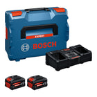 Bosch EXPERT 2x EXBA18V 80 EXAL18V2 320 Starter Set 18 V 1600A0373X 2x Akku 8 0 Ah Ladegeraet 16 A L Boxx 0 - toolbrothers