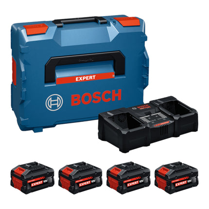 Bosch EXPERT 4x EXBA18V 80 EXAL18V2 320 Starter Set 18 V 4x Akku 8 0 Ah Ladegeraet 16 A L Boxx 0 - toolbrothers