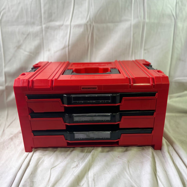 Qbrick System PRO Drawer 3 Toolbox 2 0 Expert RED ULTRA HD Werkzeugkoffer 450 x 310 x 244 mm 13 5 l stapelbar IP54 mit 3 Schubladen Beschaedigt 0 - toolbrothers