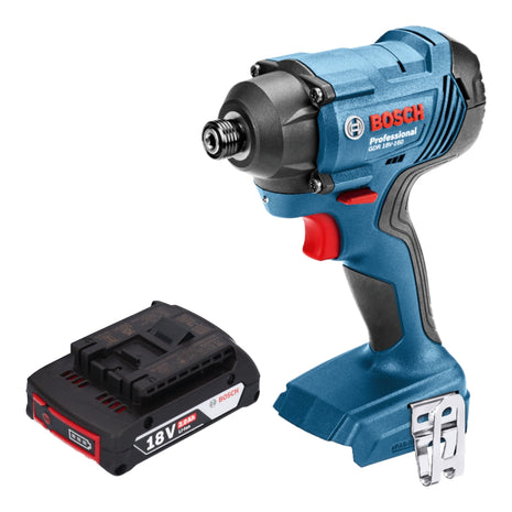 Bosch GDR 18V-160 Atornillador de impacto giratorio a batería profesional 18 V 160 Nm 1/4" + 1x batería 2,0 Ah - sin cargador