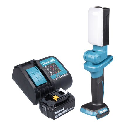 Makita DML 816 SF1X Akku Arbeitsleuchte 18 V 500 lm LED 1x Akku 3 0 Ah Ladegeraet 0 - toolbrothers