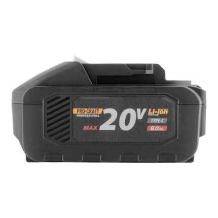 Procraft 20 8C Akku 20 V 8 0 Ah 8000 mAh Li ion mit Ladestandsanzeige 1 - toolbrothers