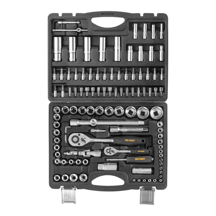 Procraft WS 108 Steckschluessel Set 108 tlg 1 4 1 2 Ratsche Schluessel Stecknuss Bits Koffer 3 - toolbrothers
