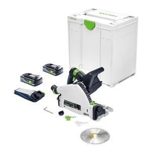 Festool TSC 55 KEB-Basic Akku Tauchsäge 18 V / 36 V ( 2x 18 V ) 160 mm Brushless + 2x Akku 4,0 Ah + Systainer - ohne Ladegerät ( Nachfolger von 576712 )