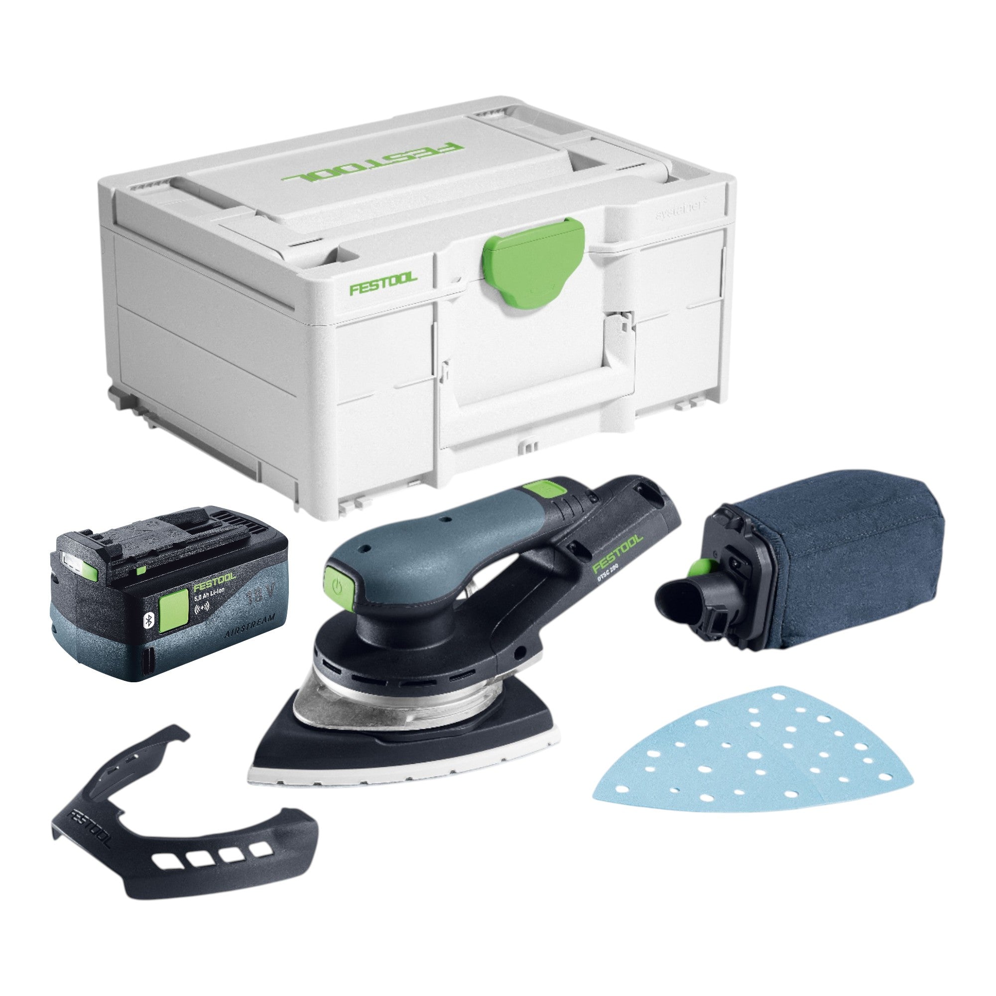 Festool DTSC 200 Basic Akku Deltaschleifer 18 V 145 x 195 mm Brushless 1x Akku 5 0 Ah Systainer ohne Ladegeraet 0 - toolbrothers