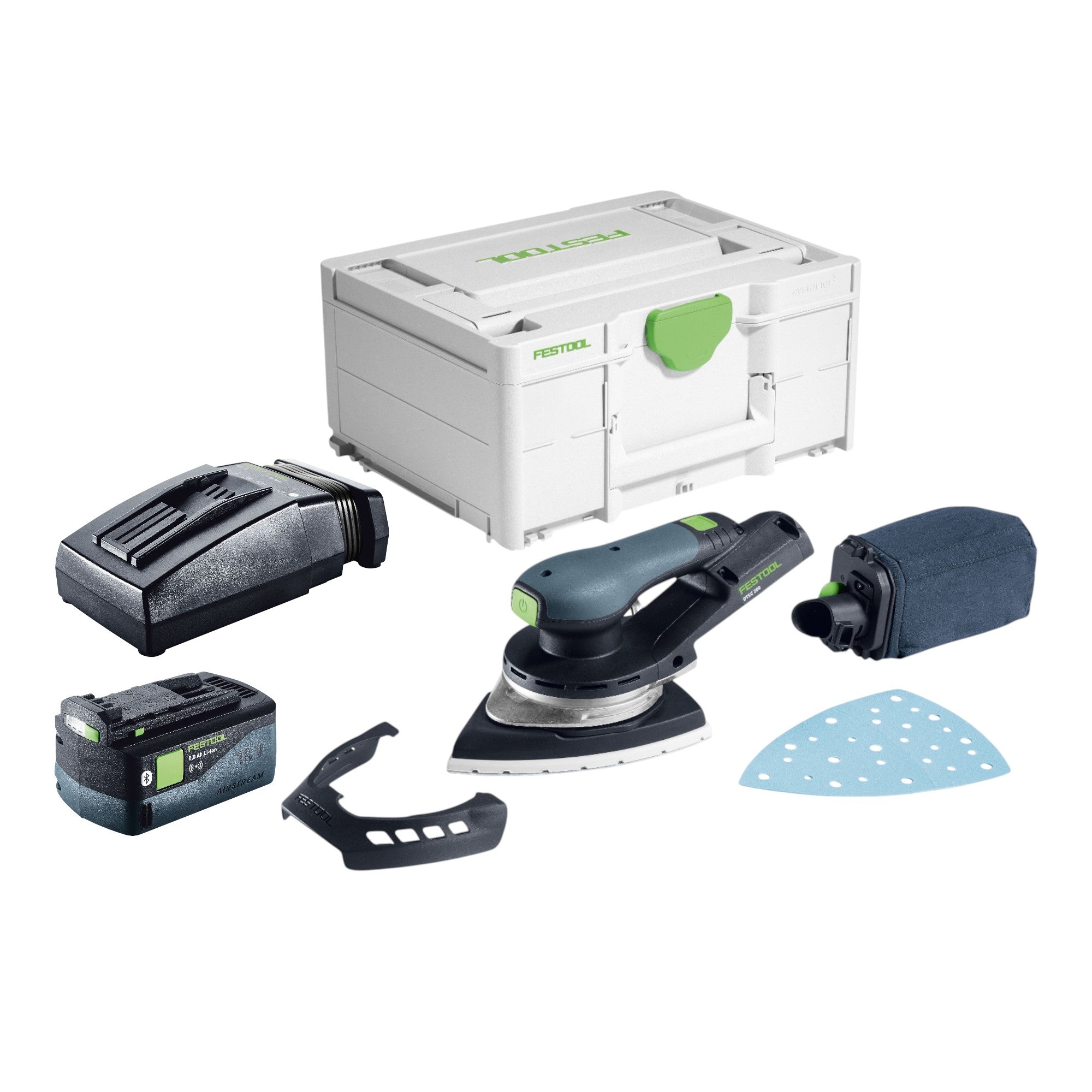 Festool DTSC 200 Basic Akku Deltaschleifer 18 V 145 x 195 mm Brushless 1x Akku 5 0 Ah Ladegeraet Systainer 0 - toolbrothers