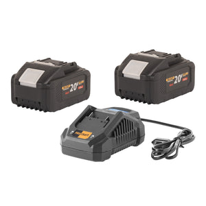 Procraft Starter Set 20 V 20/4A Schnell Ladegerät + 2x 20/8 Akku 8,0 Ah