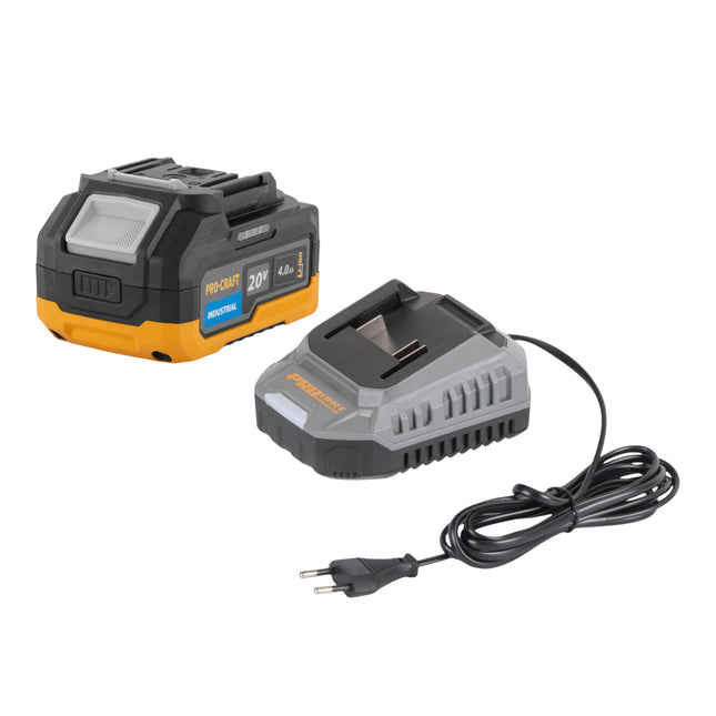 Procraft Starter Pack 20 V C20 2 Ladegeraet 2 A 1x 20 4 Industrial Akku 4 0 Ah 0 - toolbrothers