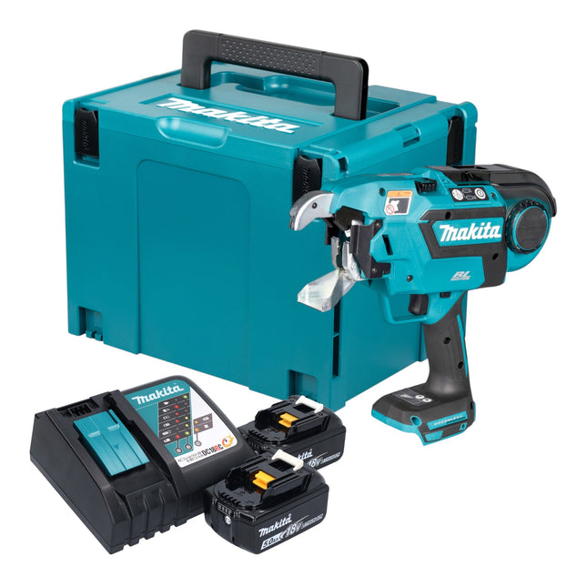 Makita DTR 181 RTJ Akku Bewehrungsverbinder 18 V 0 8 mm Brushless 2x Akku 5 0 Ah Ladegeraet Makpac 0 - toolbrothers