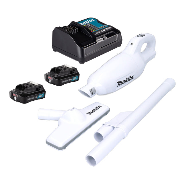 Makita CL 108 FDSA2W Akku Staubsauger 12 V 0 6 l 2x Akku 2 0 Ah Ladegeraet 0 - toolbrothers