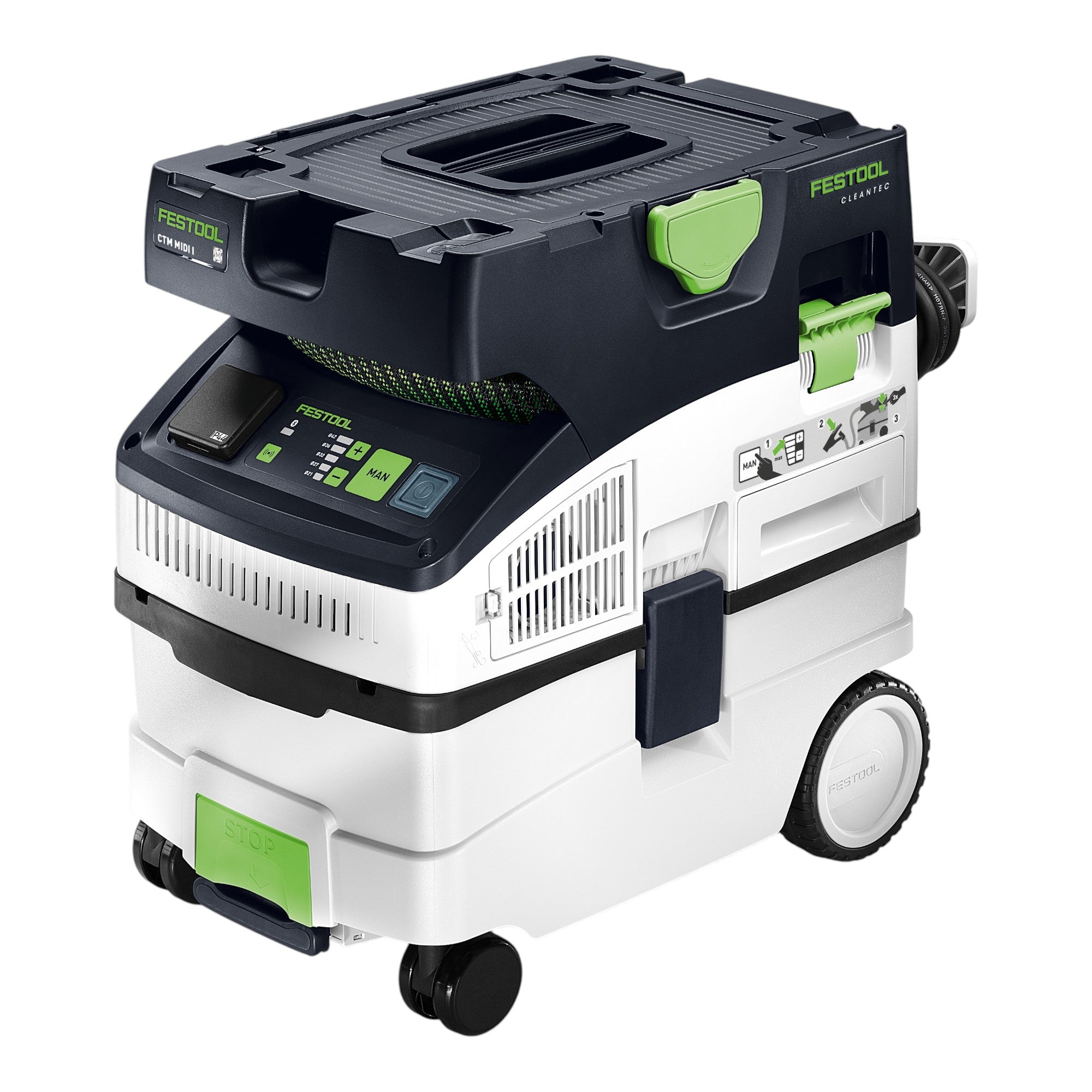 Festool CTM MIDI I CLEANTEC Absaugmobil 1200 Watt 15 l Staubkl M 578301  1 - toolbrothers