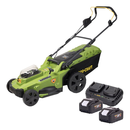 Procraft PLM22bb Akku Rasenmaeher 40 V 2x 20 V 430 mm Brushless 2x Akku 8 0 Ah Ladegeraet 0 - toolbrothers