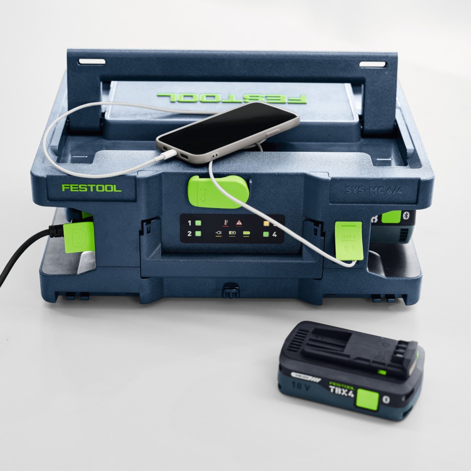 Festool SYS MC 6 4 Vierfach Schnell Ladegeraet 10 8 18 V 6 0 A 578489  2 - toolbrothers